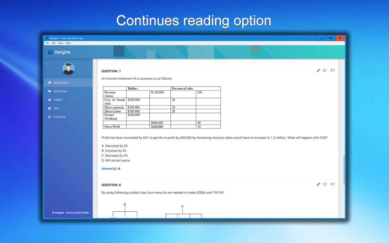 ADM201 Test Engine continues reading option